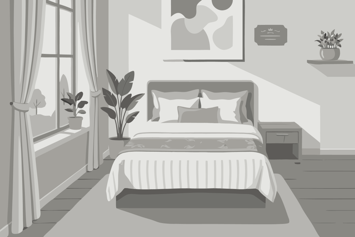 Zweibettzimmer mit Bad